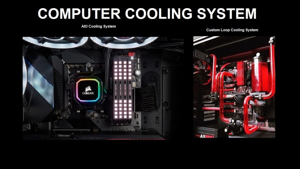 Custom-built all-in-one computer with an advanced cooling system and featuring sleek components