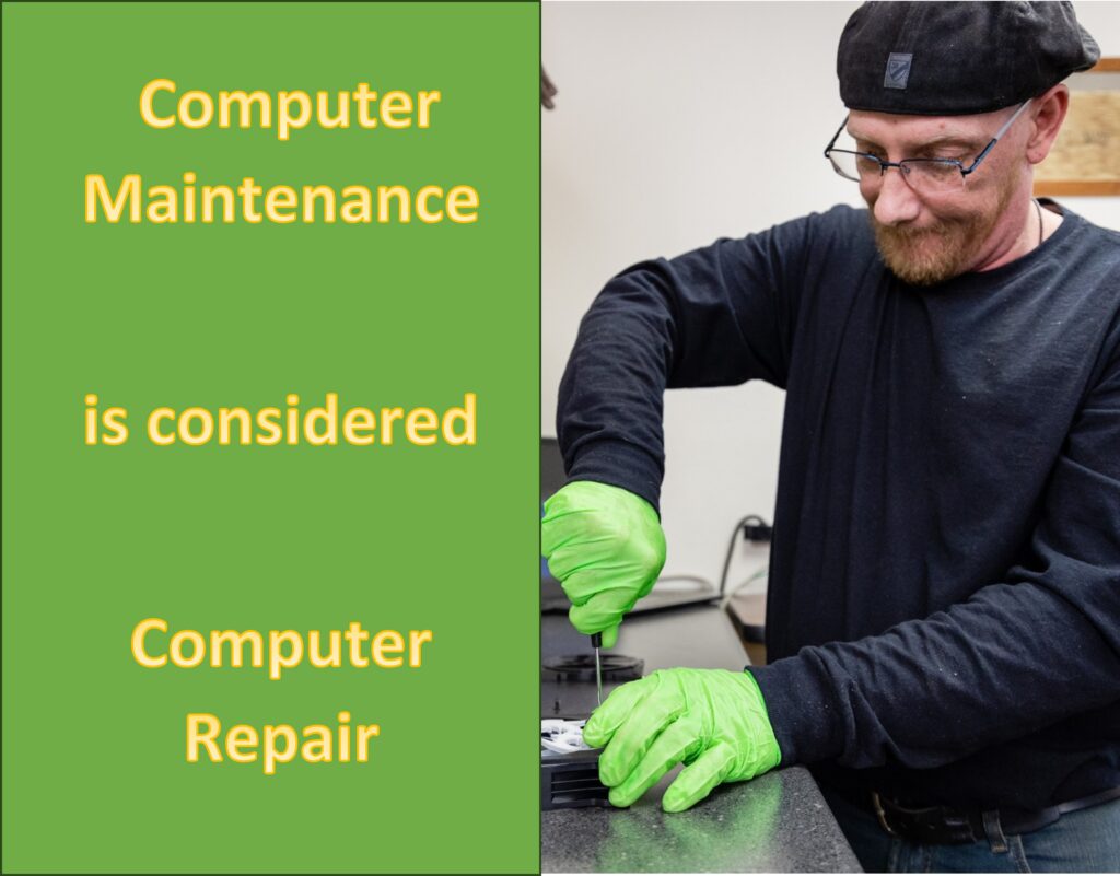 computer repair vs computer maintenance