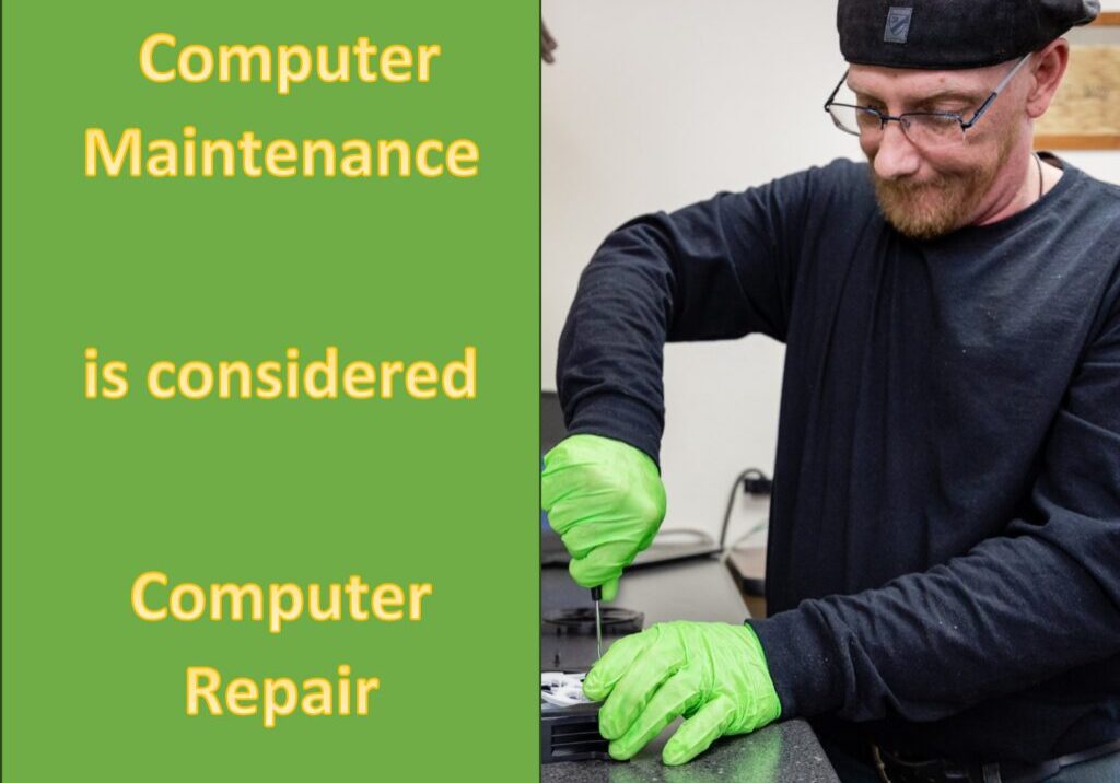 computer repair vs computer maintenance